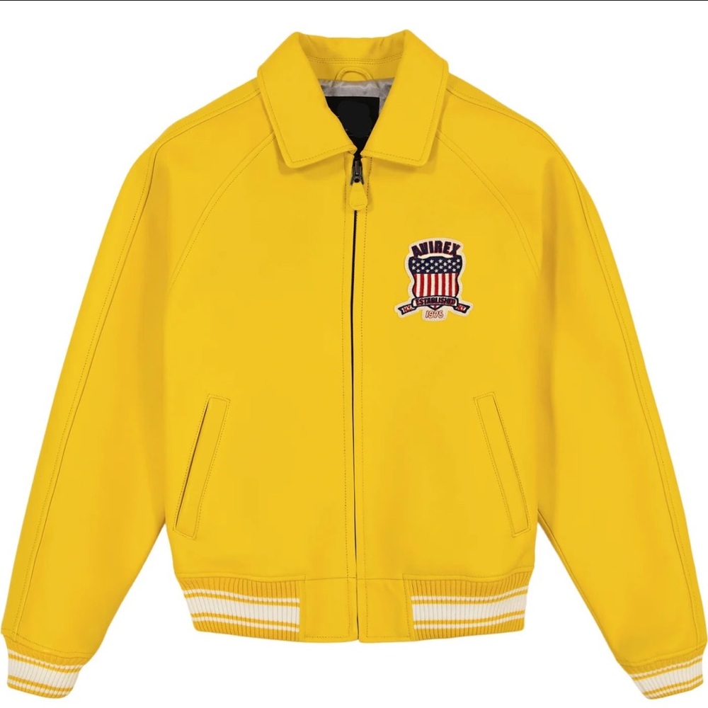 Yellow Jacket with Embroidered Patch